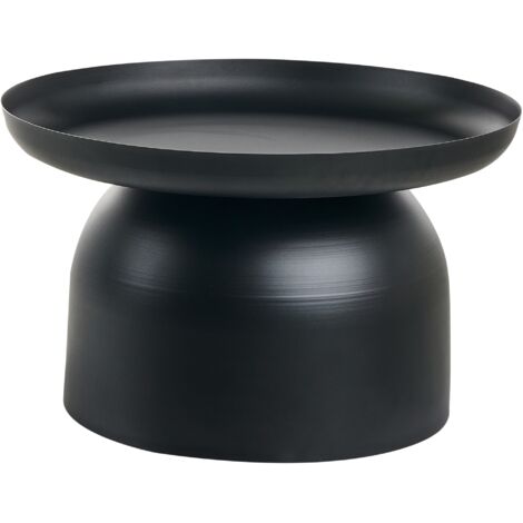 Mesa de centro redonda de metal negro Torrens