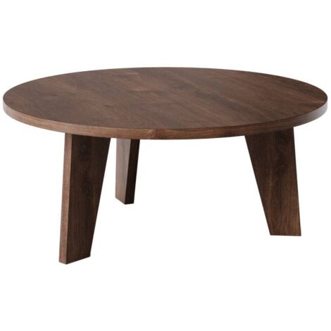 Mesa de centro redonda ELLA Ø90 cm Roble Chocolate