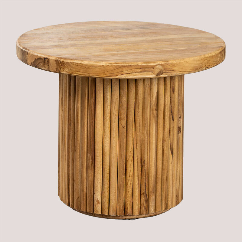 

Mesa de Centro Redonda en Madera de Teca (Ø50 cm) Randall Madera de Teca - Sklum