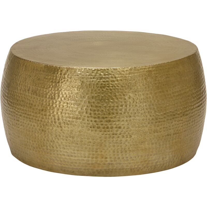 

Womo-design - Mesa de centro redonda mesita auxiliar dorado mueble decorativo oriental 90x45cm