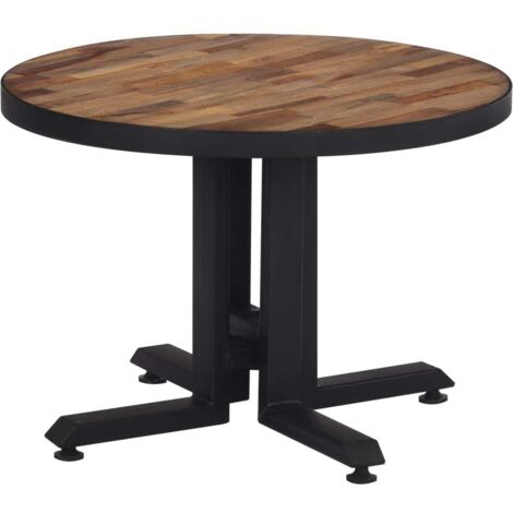 Mesa de centro redonda teca reciclada maciza Ø55x40 cm vidaXL