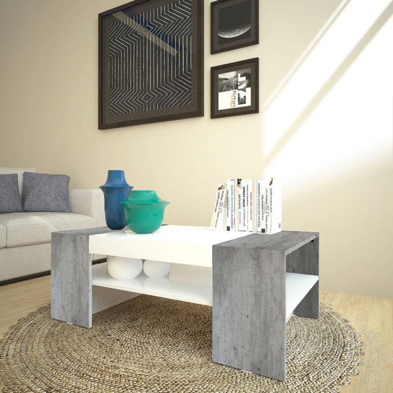

Mesa de centro salón 110x60cm diseño moderno Cherry Concrete