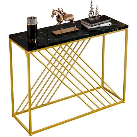 Mesa de centro sencilla y moderna de 100 x 35 x 77 cm, con tablero de MDF brillante y capacidad de carga de hasta 40 kg. Ideal para salón, dormitorio, oficina y recibidor.