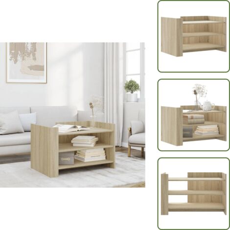 Mesa de centro Sonoma - vidaXL Mesa de centro madera de ingeniería roble Sonoma 80x50x50 cm - Mesa de centro para salón