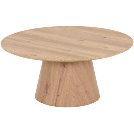 Mesa de centro SYLVIA con tablero de melamina de 25 mm y estructura de MDF (Ø 90 x 40 cm) - MOG CASA