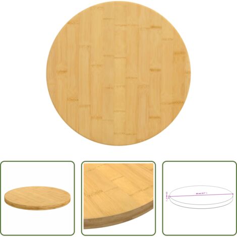 Mesa de centro -  Tablero de mesa de bambú Ø40x2,5 cm