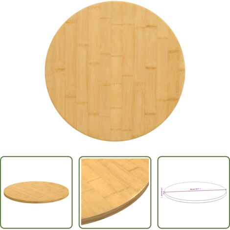 Mesa de centro -  Tablero de mesa de bambú Ø50x1,5 cm