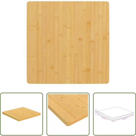 Mesa de centro -  Tablero de mesa de bambú 50x50x2,5 cm