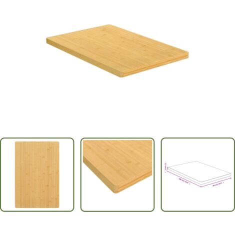 Mesa de centro -  Tablero de mesa de bambú 60x100x2,5 cm