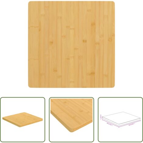 Mesa de centro -  Tablero de mesa de bambú 60x60x2,5 cm