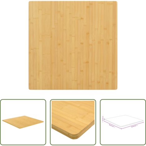 Mesa de centro -  Tablero de mesa de bambú 80x80x1,5 cm