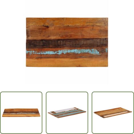 Mesa de centro -  Tablero de mesa rectangular madera maciza 60x100 cm 25-27 mm