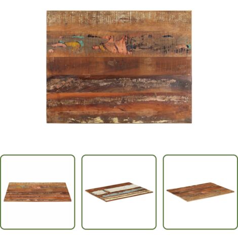 Mesa de centro -  Tablero de mesa rectangular madera maciza 70x90 cm 15-16 mm