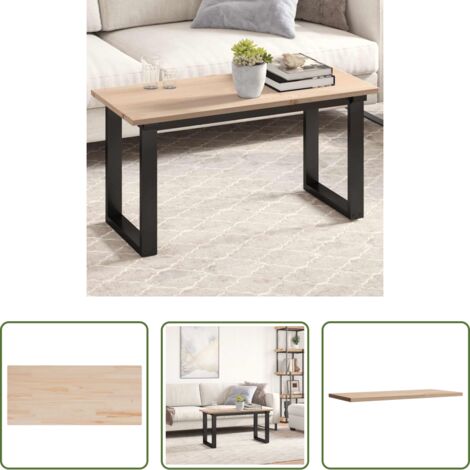 Mesa de centro -  Tablero de mesa rectangular madera maciza pino 90x40x1,7 cm