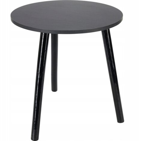 Mesa de centro taburete MDF negro 40x41cm ZUZU 1 ud.