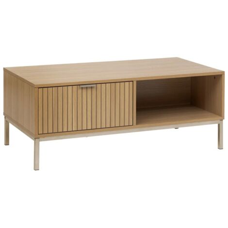 Mesa de centro tasso efecto madera natural 100x40cm - 5five