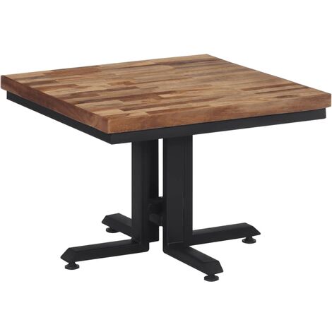 Mesa de centro teca reciclada maciza 55x55x40 cm vidaXL