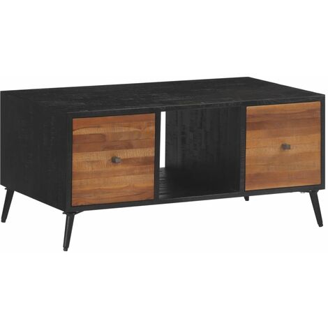 Mesa de centro teca reciclada maciza 90x50x41 cm vidaXL