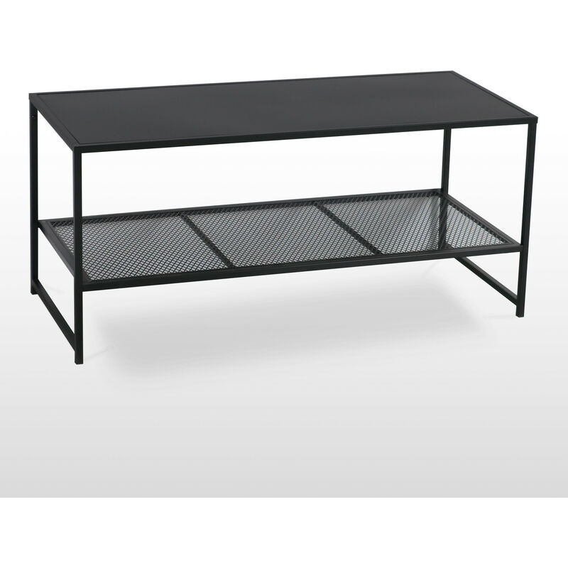 

Mesa de Centro Rectangular en Acero Thura Negro Mate - Sklum