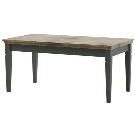 Mesa de centro Tolnue 108, Verde oscuro + Roble de lefkada, 50x60x110cm, Diámetro: 0, Aglomerado laminado, Angular