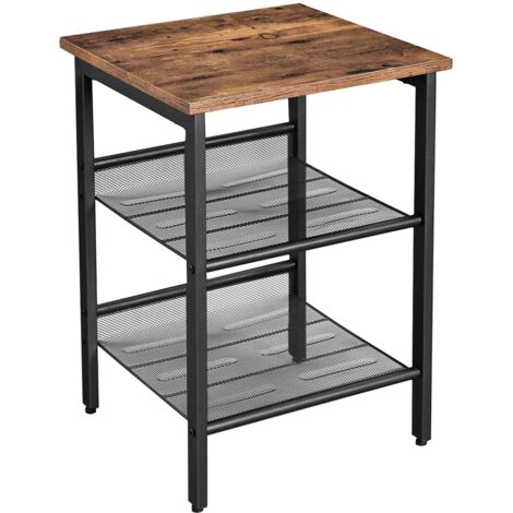 Mesa de centro Valora de madera y acero marrón negro estilo loft