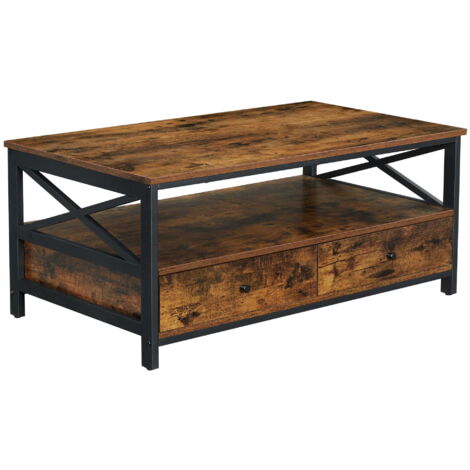 Mesa de centro Valora LCT21BXV1 estilo loft rústico marrón