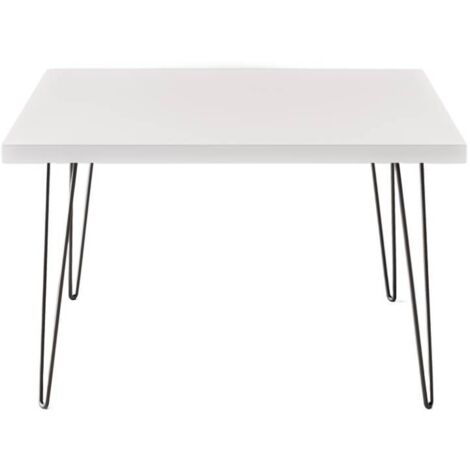 Mesa de centro VIDA 68 x 68 cm para salón, dormitorio, color blanco