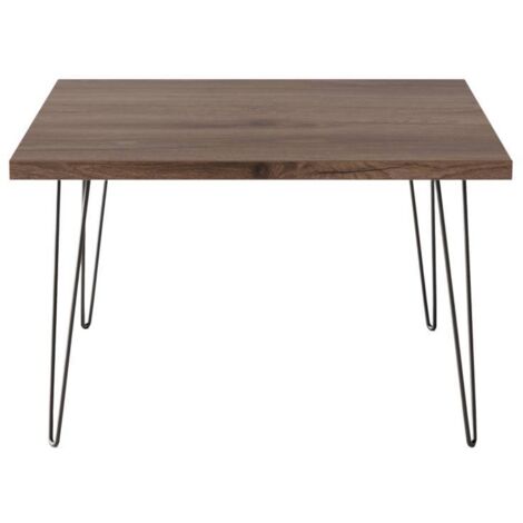 Mesa de centro VIDA 68 x 68 cm para salón, Roble Chocolate