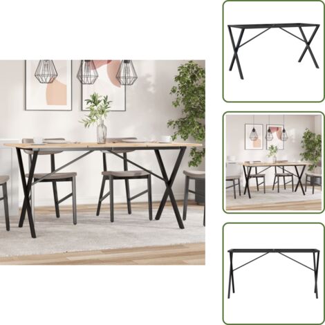 Mesa de centro - vidaXL Patas de mesa de comedor estructura X acero 120x60x73 cm - Acero