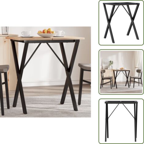 Mesa de centro - vidaXL Patas de mesa de comedor estructura X acero 60x40x73 cm - Acero