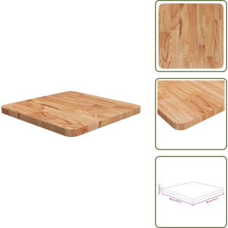 Mesa de centro - vidaXL Tablero de mesa cuadrada madera roble marrón claro 40x40x2,5 cm - Mesa de bar