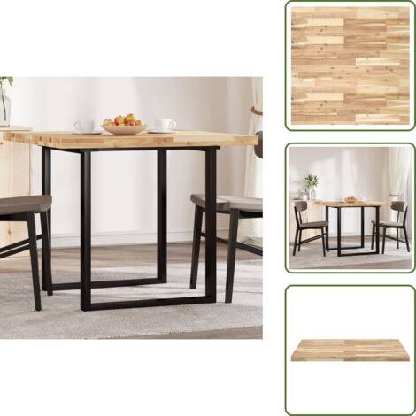 Mesa de centro - vidaXL Tablero de mesa cuadrado madera maciza acacia 90x90x4 cm - Mesa de comedor