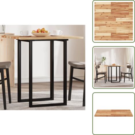 Mesa de centro - vidaXL Tablero de mesa cuadrado madera maciza de acacia 70x70x2 cm - Mesa de comedor