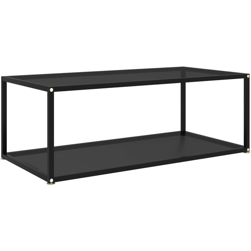 

Mesa de centro vidrio templado negro 100x50x35 cm