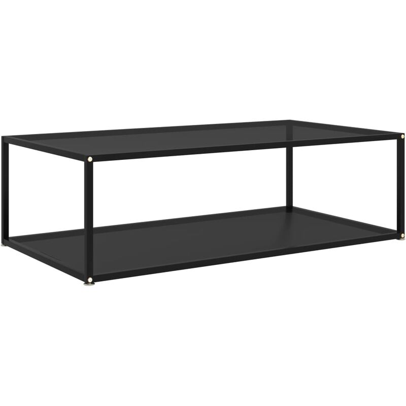 

Mesa de centro vidrio templado negro 120x60x35 cm