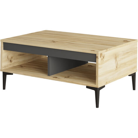 Mesa De Centro Yurupa Aristo 90 Cm Fieltro Antracita