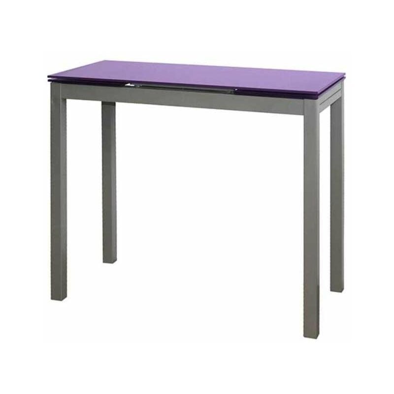 

Mesa de cocina extensible acabada en varios colores Lisboa 85/135 x 40 x 76 cm (largo x ancho x alto) Color MORADO