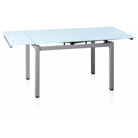 Mesa de cocina extensible Chef Gris - Blanco 70cm (ancho) x 75cm (alto)