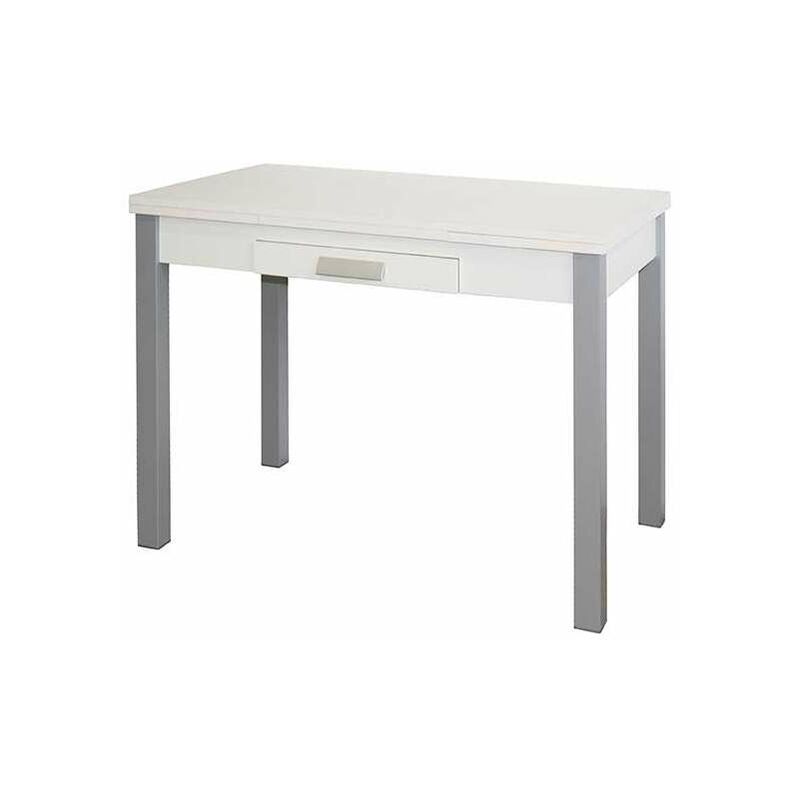 

Mesa de cocina extensible en varios colores 100/160 x 60 x 76 cm (largo x ancho x alto) Color Blanco