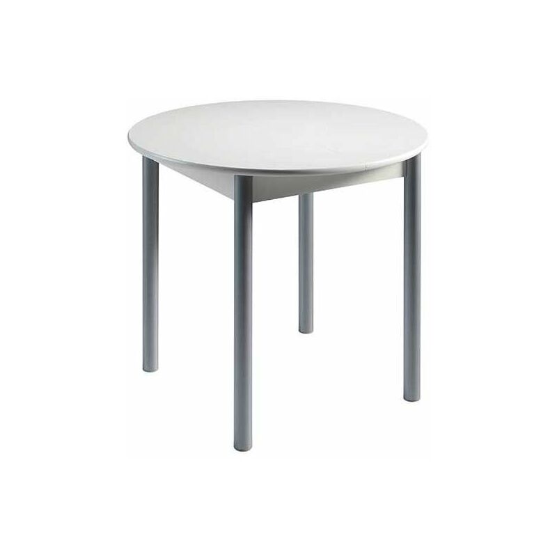 

Mesa de cocina extensible tipo libro en blanco y roble Lagos 90/120 x 90 x 75.5 cm (largo x acho x alto) Color Blanco