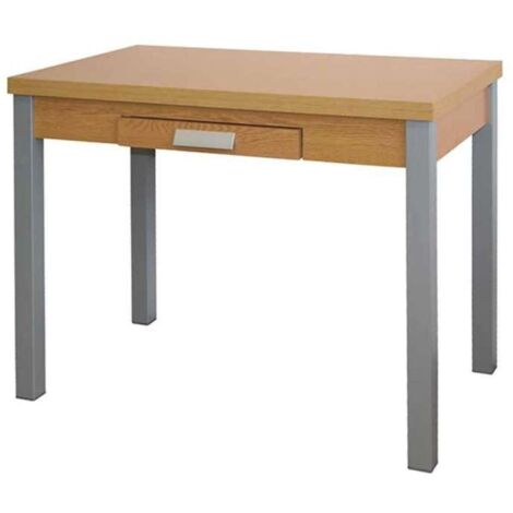 Mesa de cocina Isabella extensible acabado roble, 100/160 x 60 x 76 cm (largo x ancho x alto)