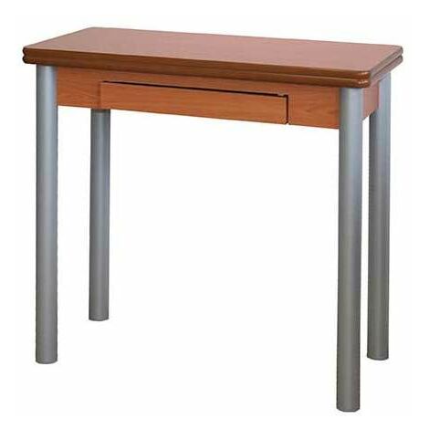 Mesa de cocina Malak con apertura tipo libro acabado cerezo, 80 x 40/80 x 76 cm (largo x ancho x alto)