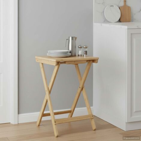 Mesa de Cocina Manual Natural 40 x 30 x 53,5 cm Bambú