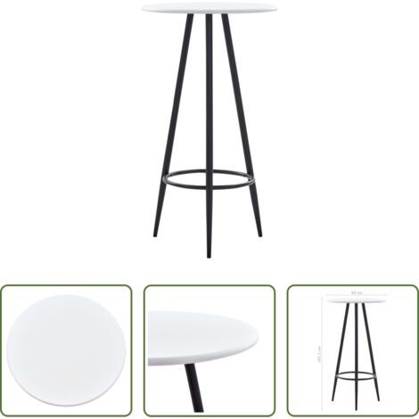 Mesa de cocina -  Mesa alta de cocina MDF blanco 60x107,5 cm