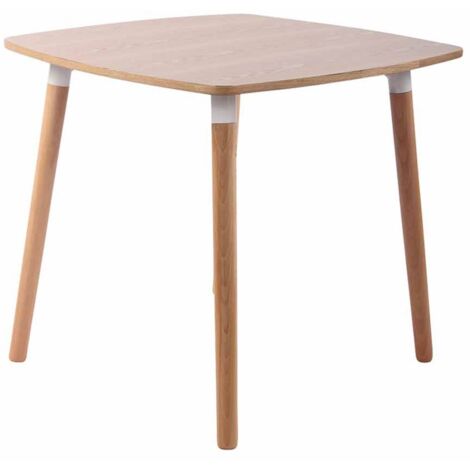 Mesa de cocina mesa auxiliar de madera color natural altura 75 cm TAB10028