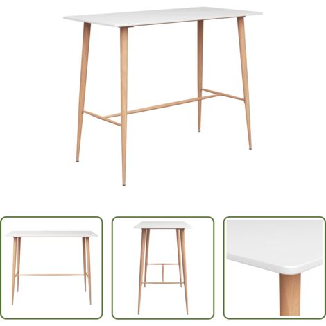 Mesa de cocina -  Mesa de bar blanco 120x60x105 cm
