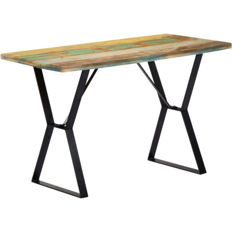 Mesa de comedor 120x60x76 cm masa de madera recuperada