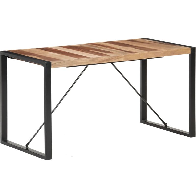 

Mesa de comedor 140x70x75 cm madera maciza acabado de sheesham
