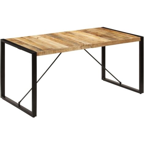 Mesa de comedor 160x80x75 cm madera maciza de mango