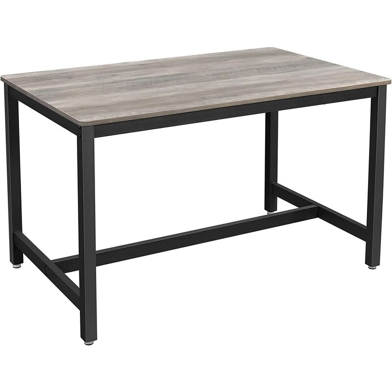 

VASAGLE Mesa de Comedor 4 Plazas, Mesa de Cocina, 120 x 75 x 75 cm, Armazón de Metal de Alta Resistencia, Estilo Industrial, para Sala de Estar y